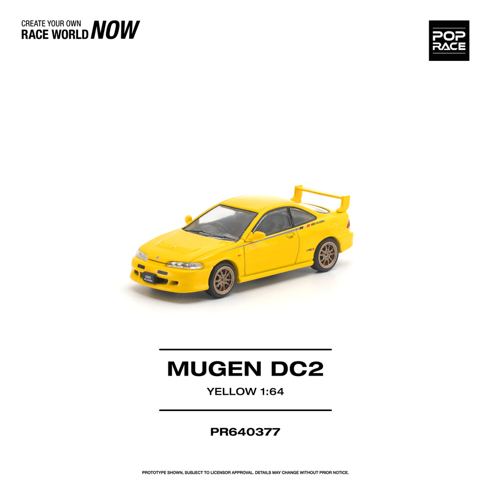 Pop Race Mugen DC2 Yellow 1:64 Diecast Model 640377
