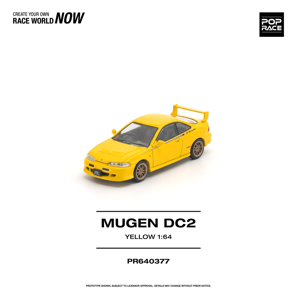 Pop Race Mugen DC2 Yellow 1:64 Diecast Model 640377