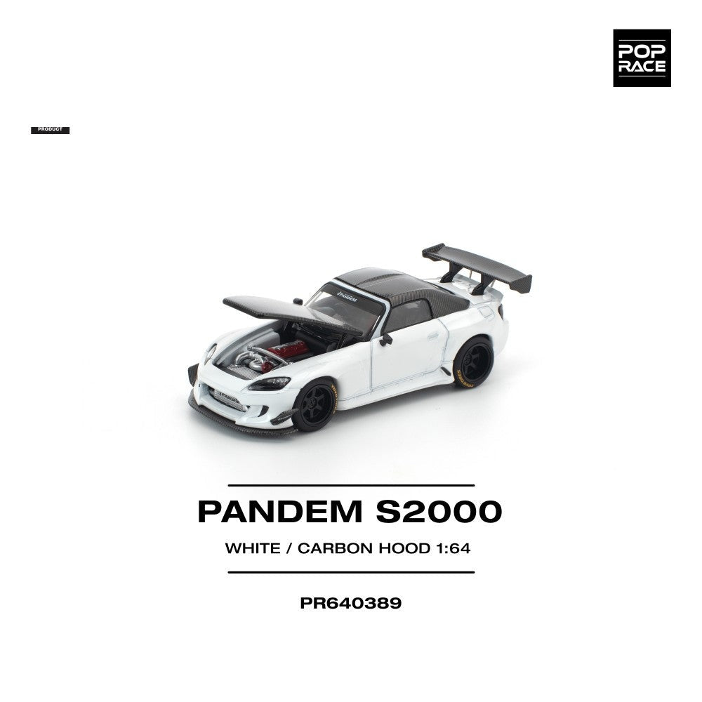 Pop Race Pandem S2000 Softtop White Tooling Variant 1:64 Car PR640389