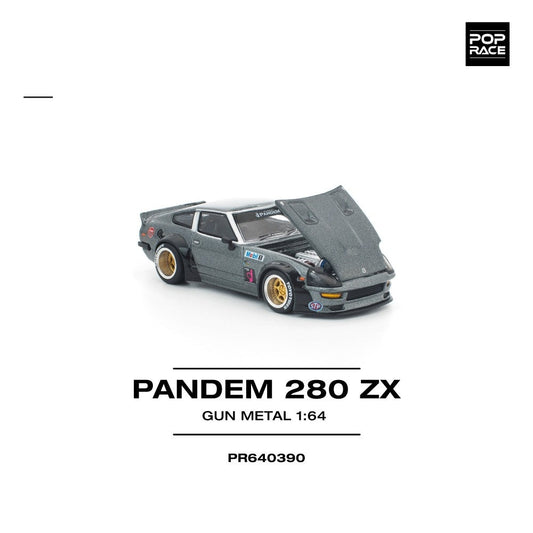 Pop Race Pandem 280ZX Gun-Metal 1:64 Diecast Car PR640390