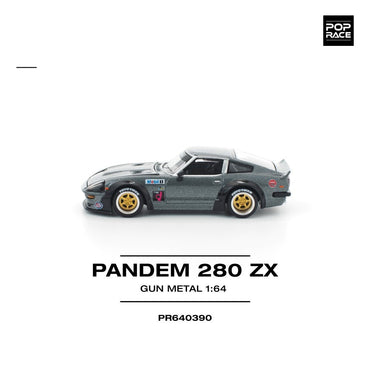 Pop Race Pandem 280ZX Gun-Metal 1:64 Diecast Car PR640390