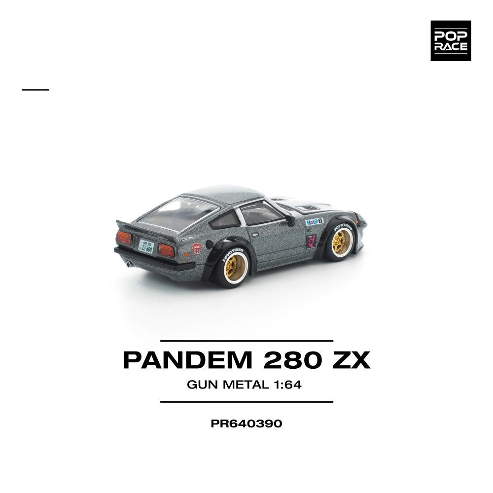Pop Race Pandem 280ZX Gun-Metal 1:64 Diecast Car PR640390