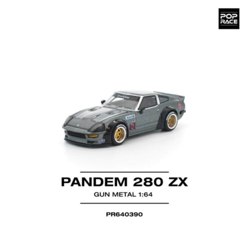 Pop Race Pandem 280ZX Gun-Metal 1:64 Diecast Car PR640390