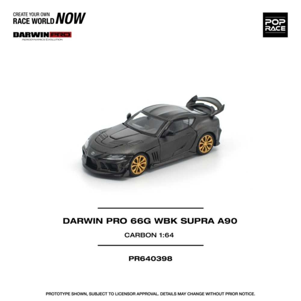 Pop Race Darwin Pro 66g WBK Supra A90 Carbon Edition 1:64 Diecast Car PR640398