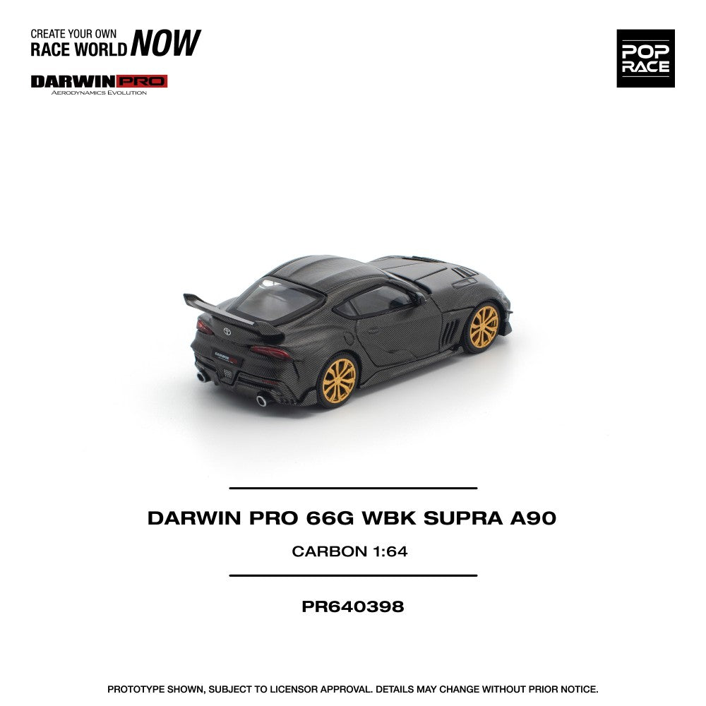 Pop Race Darwin Pro 66g WBK Supra A90 Carbon Edition 1:64 Diecast Car PR640398