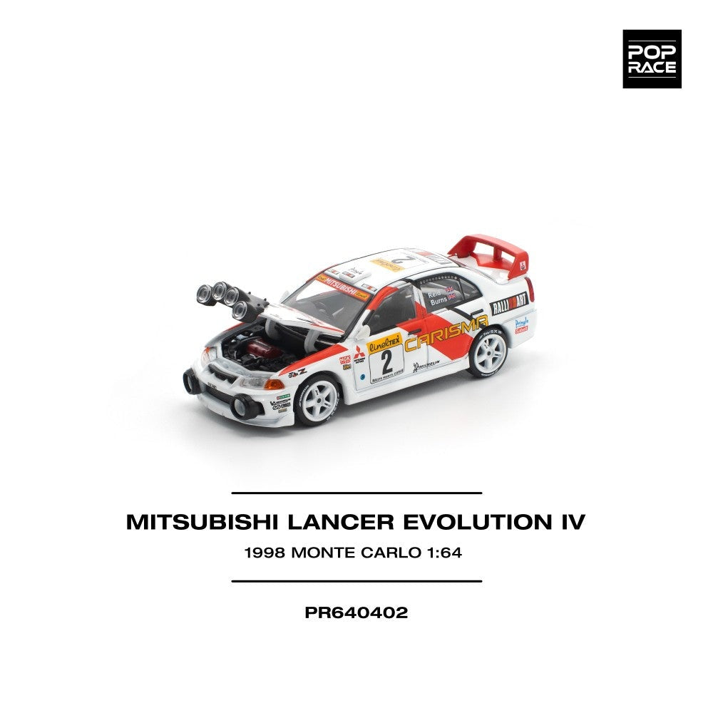 Pop Race Mitsubishi Lancer Evolution IV - 1998 Monte Carlo 1:64 Car PR640402