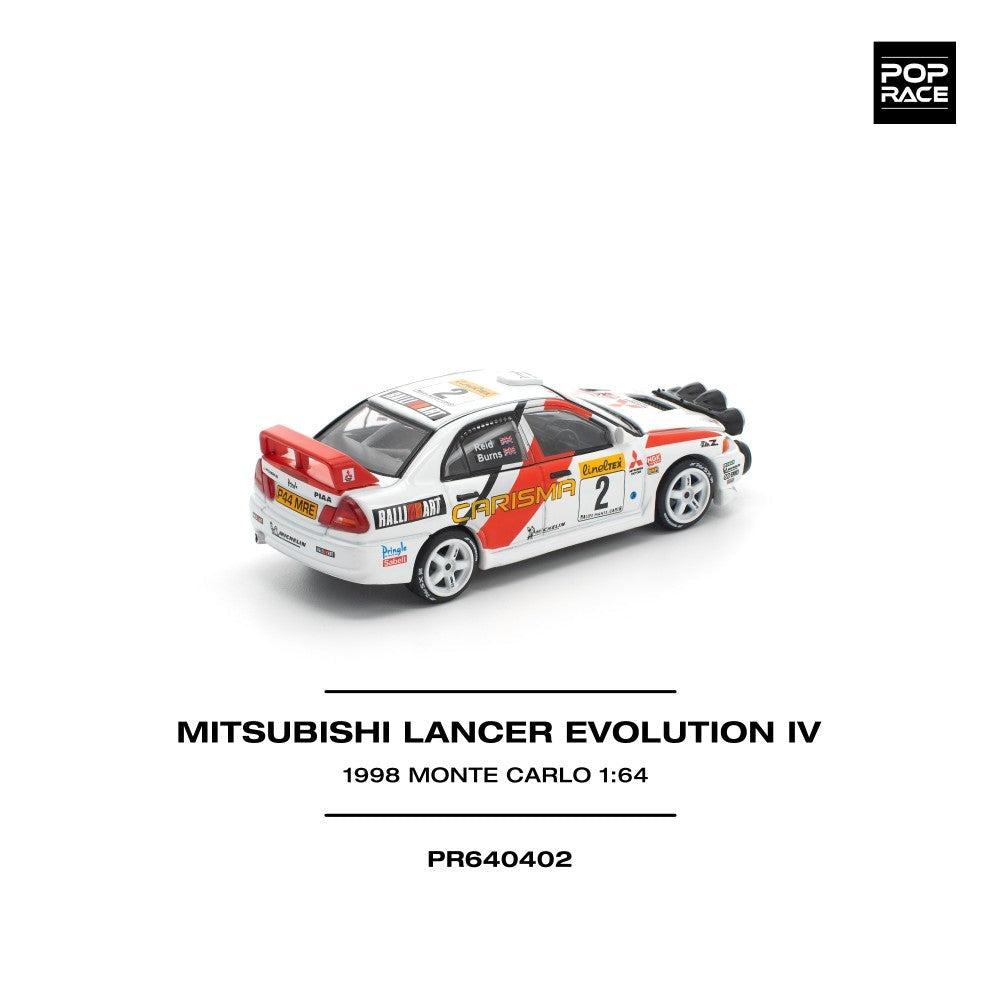 Pop Race Mitsubishi Lancer Evolution IV - 1998 Monte Carlo 1:64 Car PR640402