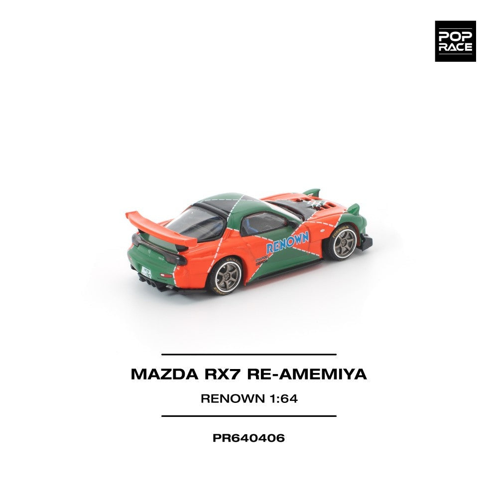 Pop Race Mazda RX7 Re-Amemiya Renown 1:64 Diecast Car PR640406