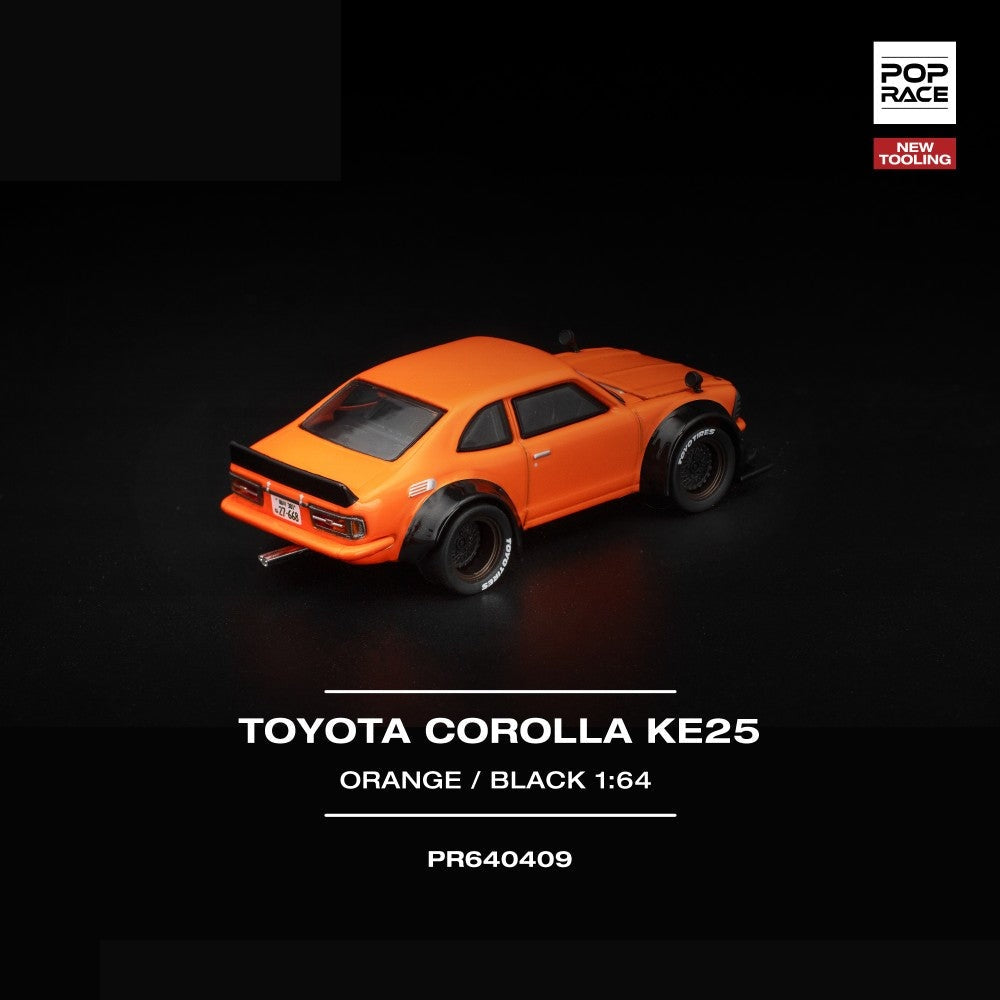 Pop Race Toyota Corolla KE25 Orange 1:64 Diecast Car PR640409
