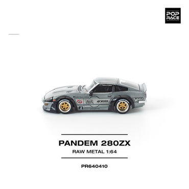 Pop Race Pandem 280ZX Raw Metal 1:64 Diecast Car PR640410