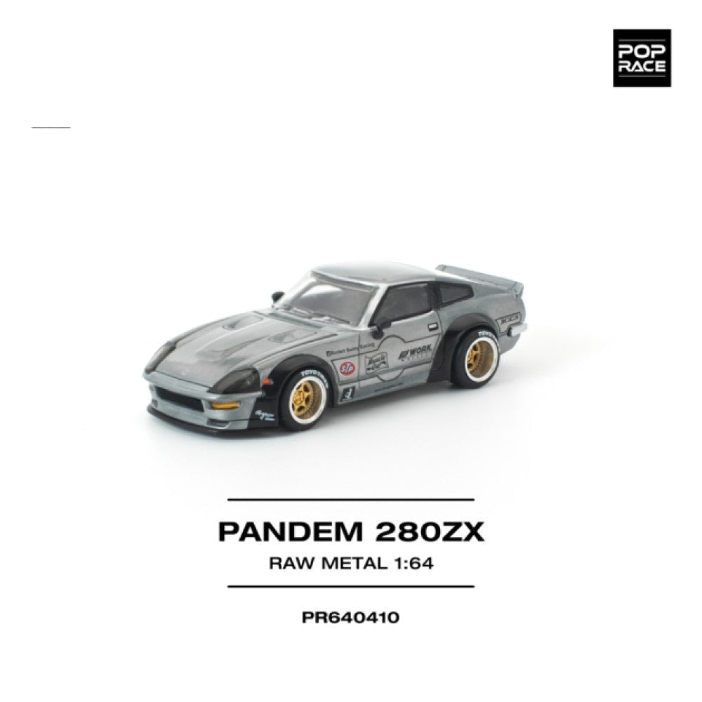 Pop Race Pandem 280ZX Raw Metal 1:64 Diecast Car PR640410