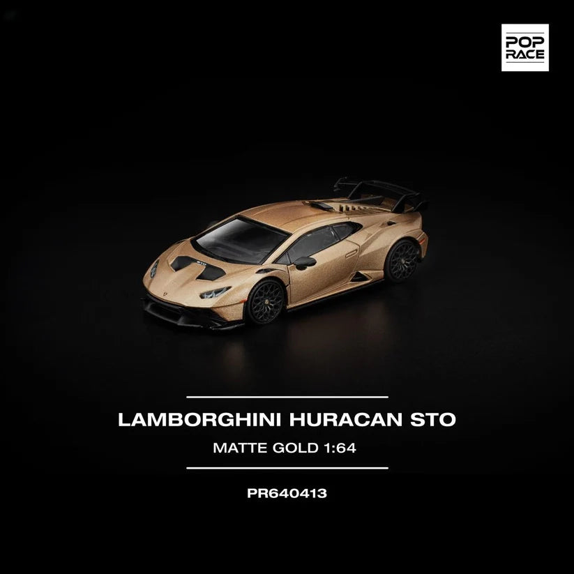 Pop Race Lamborghini Huracan STO Matte Gold 1:64 Diecast Car PR640413