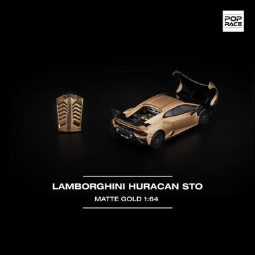 Pop Race Lamborghini Huracan STO Matte Gold 1:64 Diecast Car PR640413