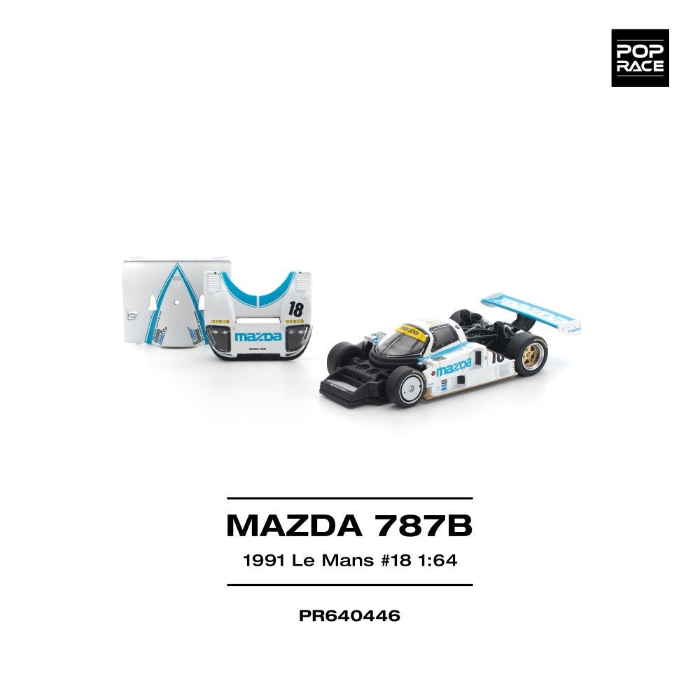 Pop Race Mazda 787B 1991 Le Mans 24hrs No.18 1:64 Diecast Car PR640446