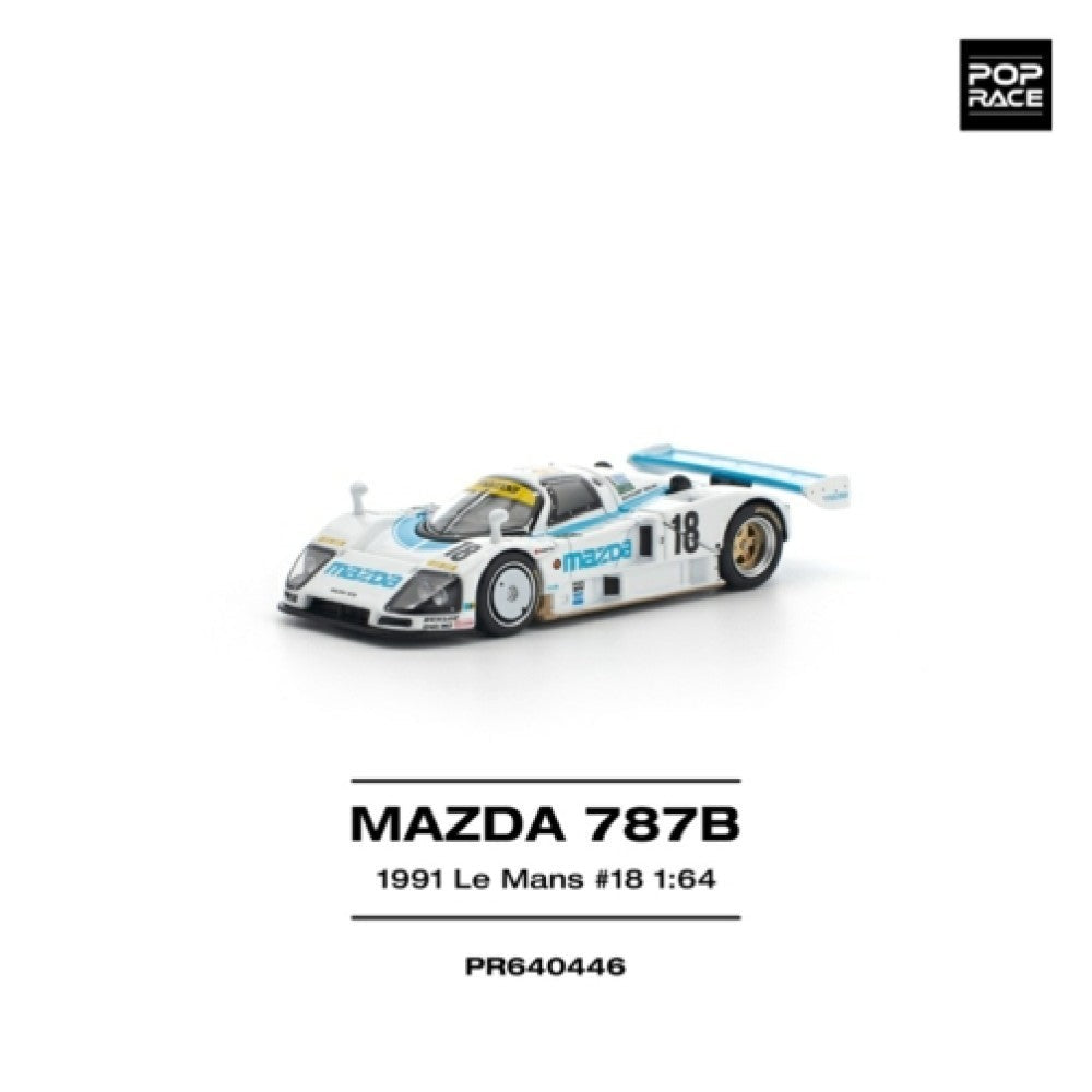 Pop Race Mazda 787B 1991 Le Mans 24hrs No.18 1:64 Diecast Car PR640446