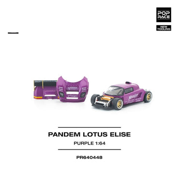 Pop Race Pandem Lotus Elise Purple (New Tooling) 1:64 Diecast Car PR640448