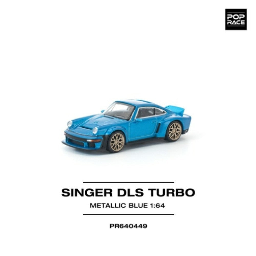 Pop Race Singer DLS Turbo Metallic Blue 1:64 Diecast Car PR640449