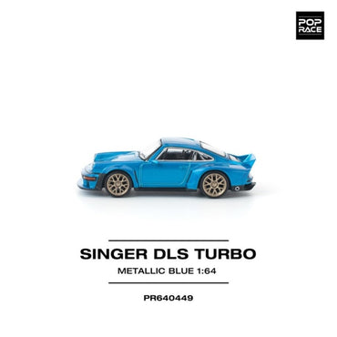 Pop Race Singer DLS Turbo Metallic Blue 1:64 Diecast Car PR640449