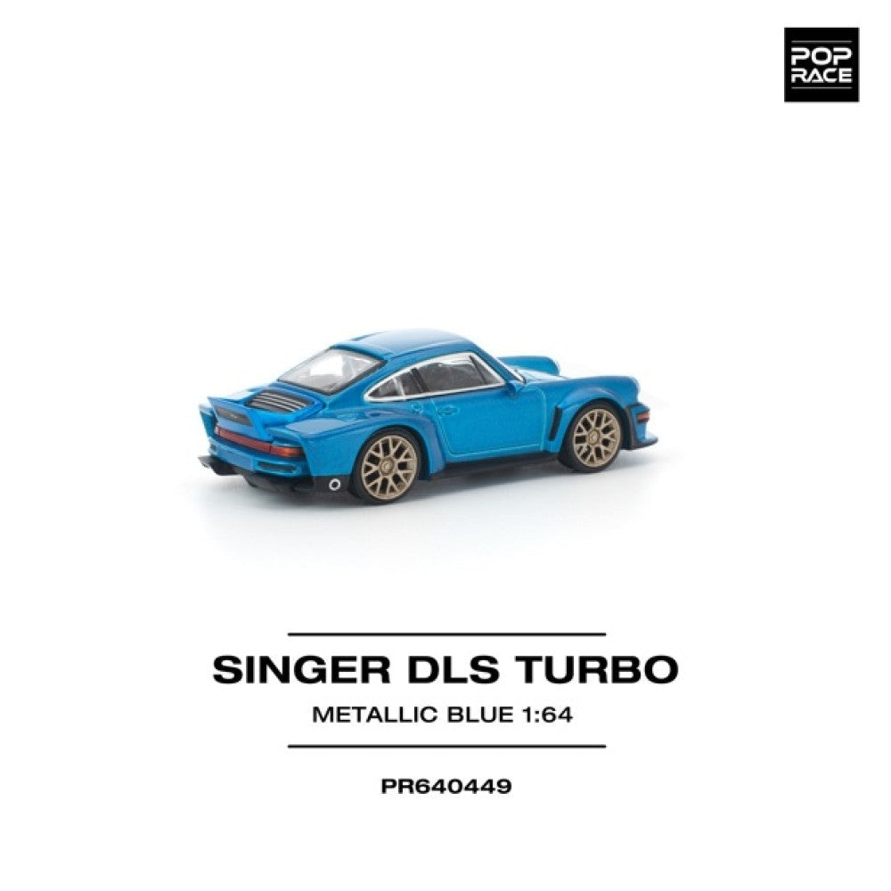 Pop Race Singer DLS Turbo Metallic Blue 1:64 Diecast Car PR640449