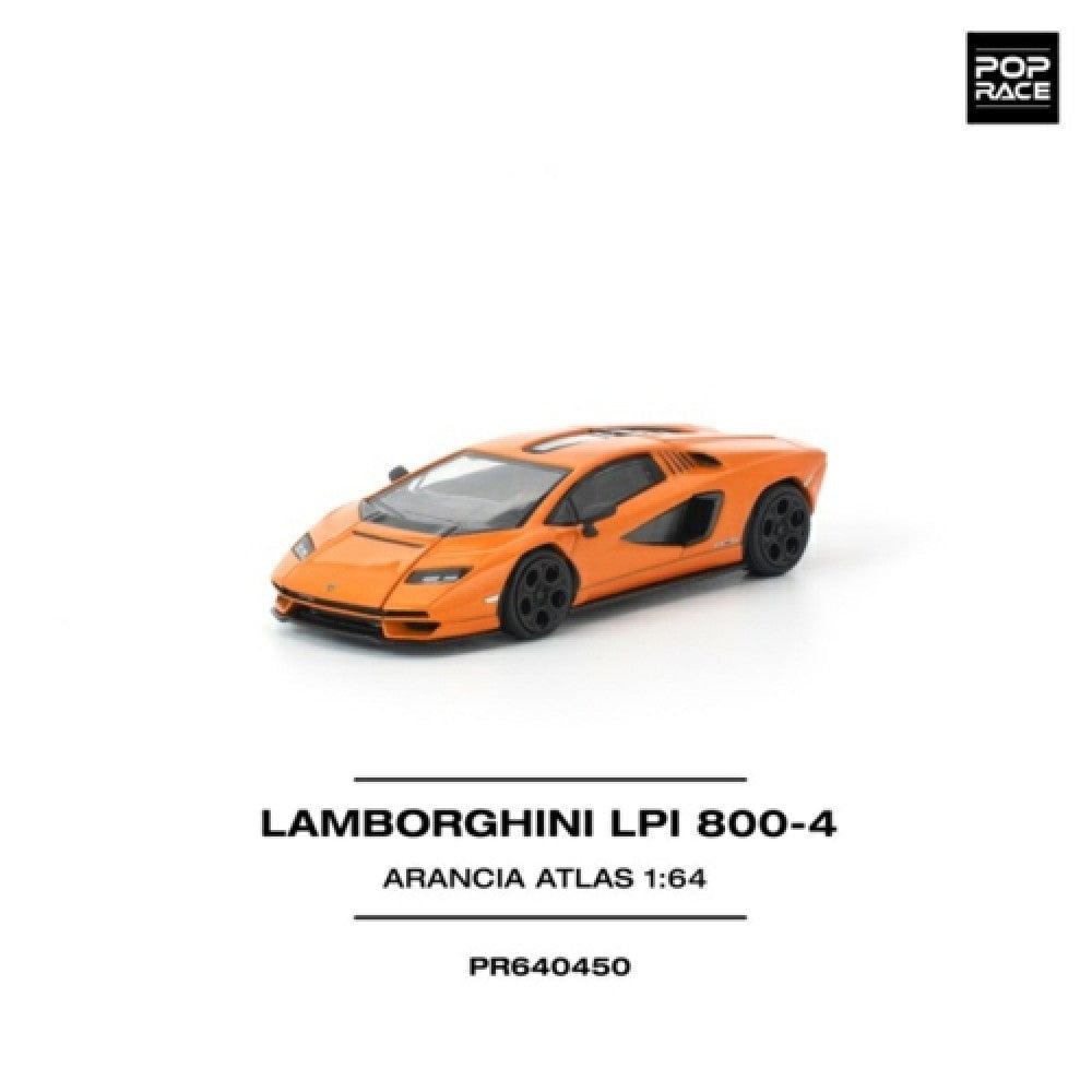 Pop Race Lamborghini Countach LP1 800-4 Arancia Atlas 1:64 Car PR640450