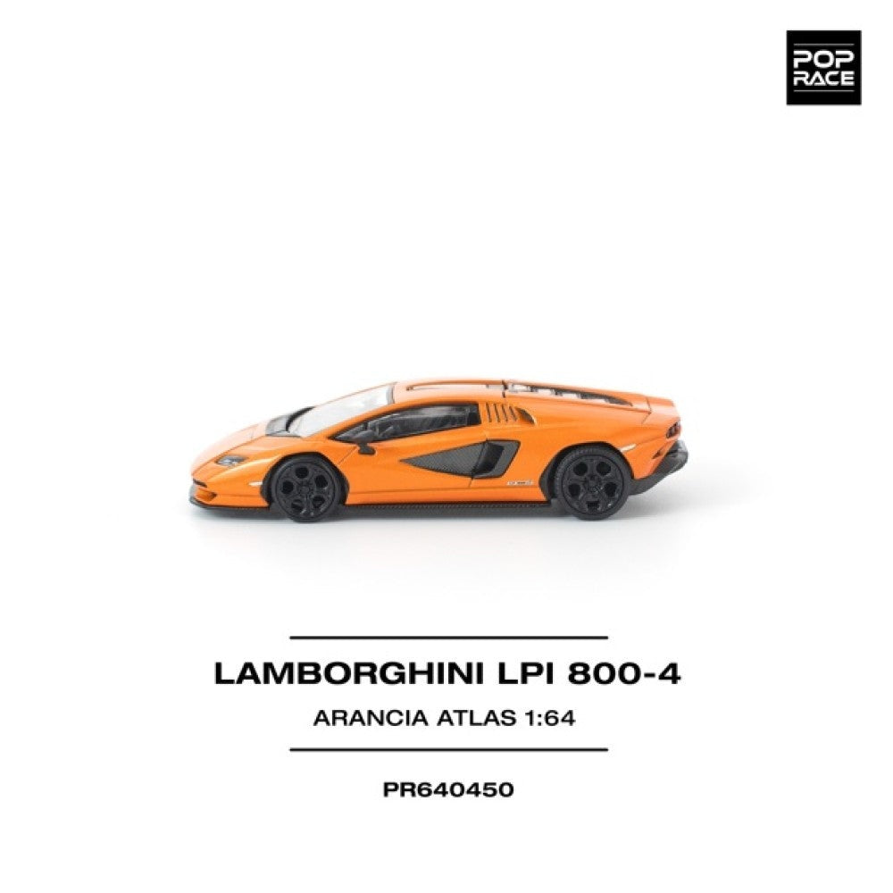 Pop Race Lamborghini Countach LP1 800-4 Arancia Atlas 1:64 Car PR640450