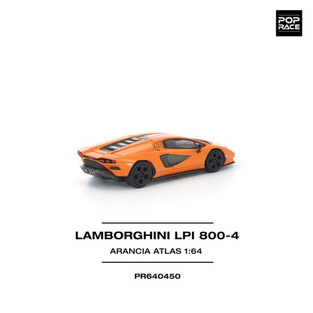 Pop Race Lamborghini Countach LP1 800-4 Arancia Atlas 1:64 Car PR640450