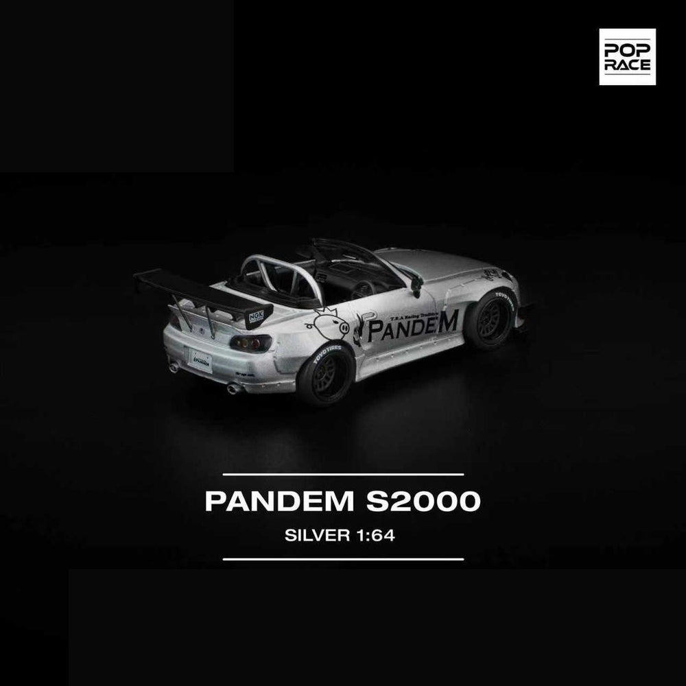 Pop Race Pandem S2000 Silver (New Tooling) 1:64 Diecast Car PR640451