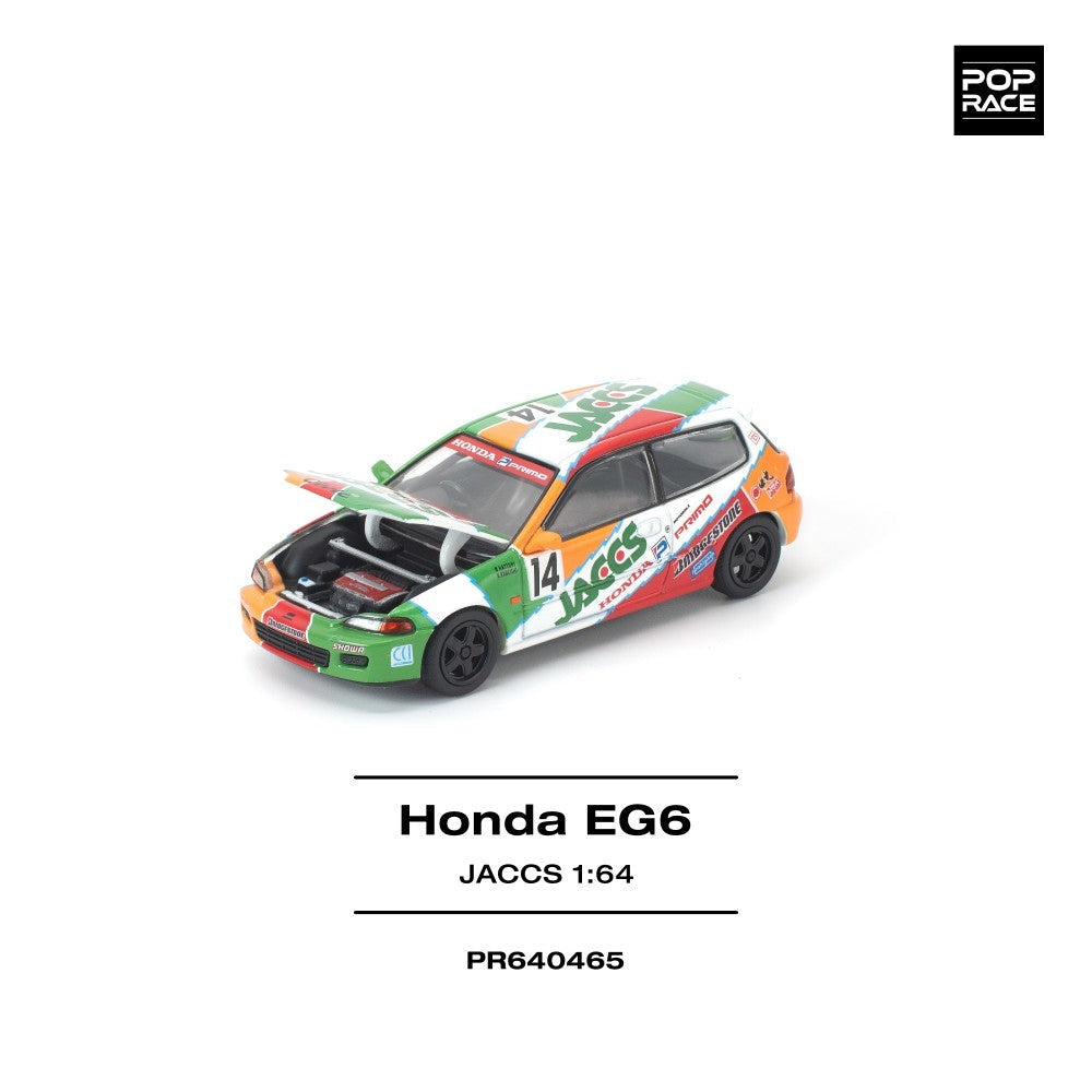 Pop Race Honda Civc (EG6) Jaccs 1:64 Diecast Car PR640465