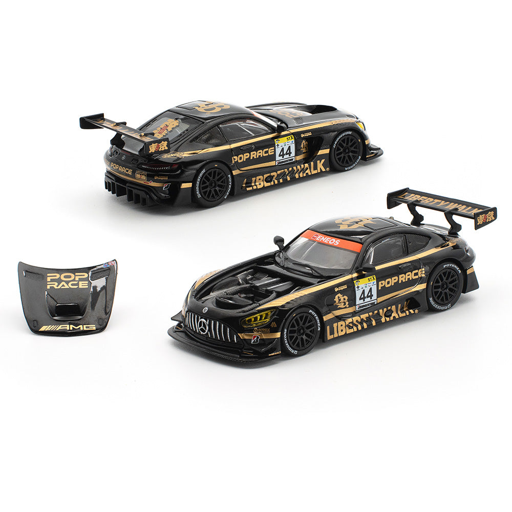 Pop Race LBWK AMG GT3 EVO Gold/Black 1:64 Diecast Car 640502