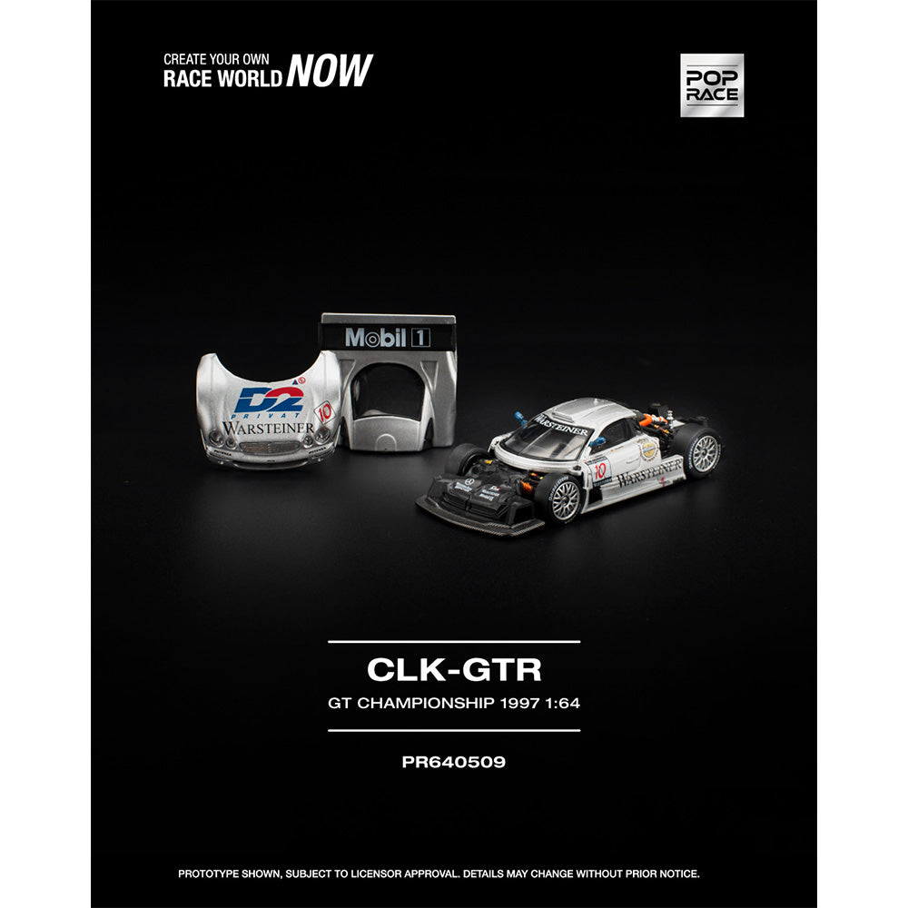 Pop Race Mercedes-Benz AMG CLK-GTR GT Championship 1997 1:64 Diecast Car 640509