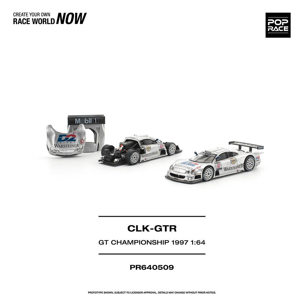 Pop Race Mercedes-Benz AMG CLK-GTR GT Championship 1997 1:64 Diecast Car 640509
