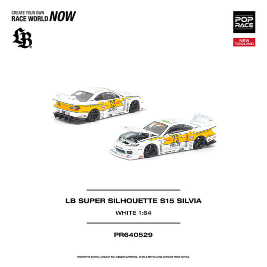 Pop Race LB Super Silhouette S15 Silvia 1:64 Diecast Car 640529