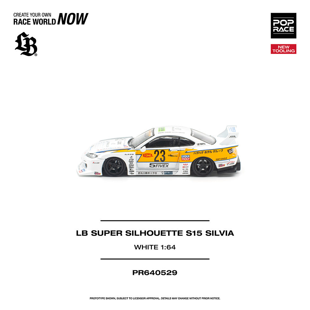 Pop Race LB Super Silhouette S15 Silvia 1:64 Diecast Car 640529