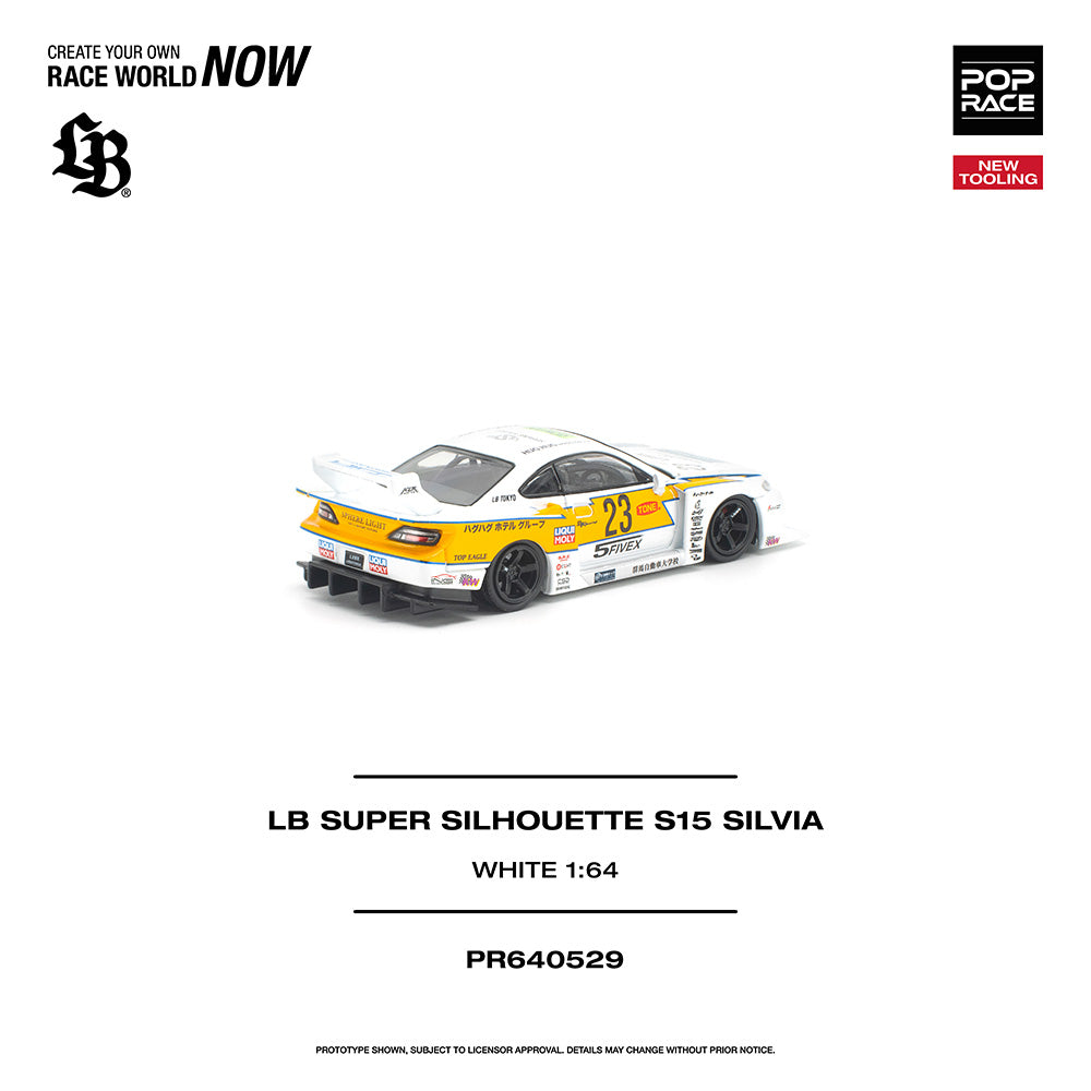 Pop Race LB Super Silhouette S15 Silvia 1:64 Diecast Car 640529