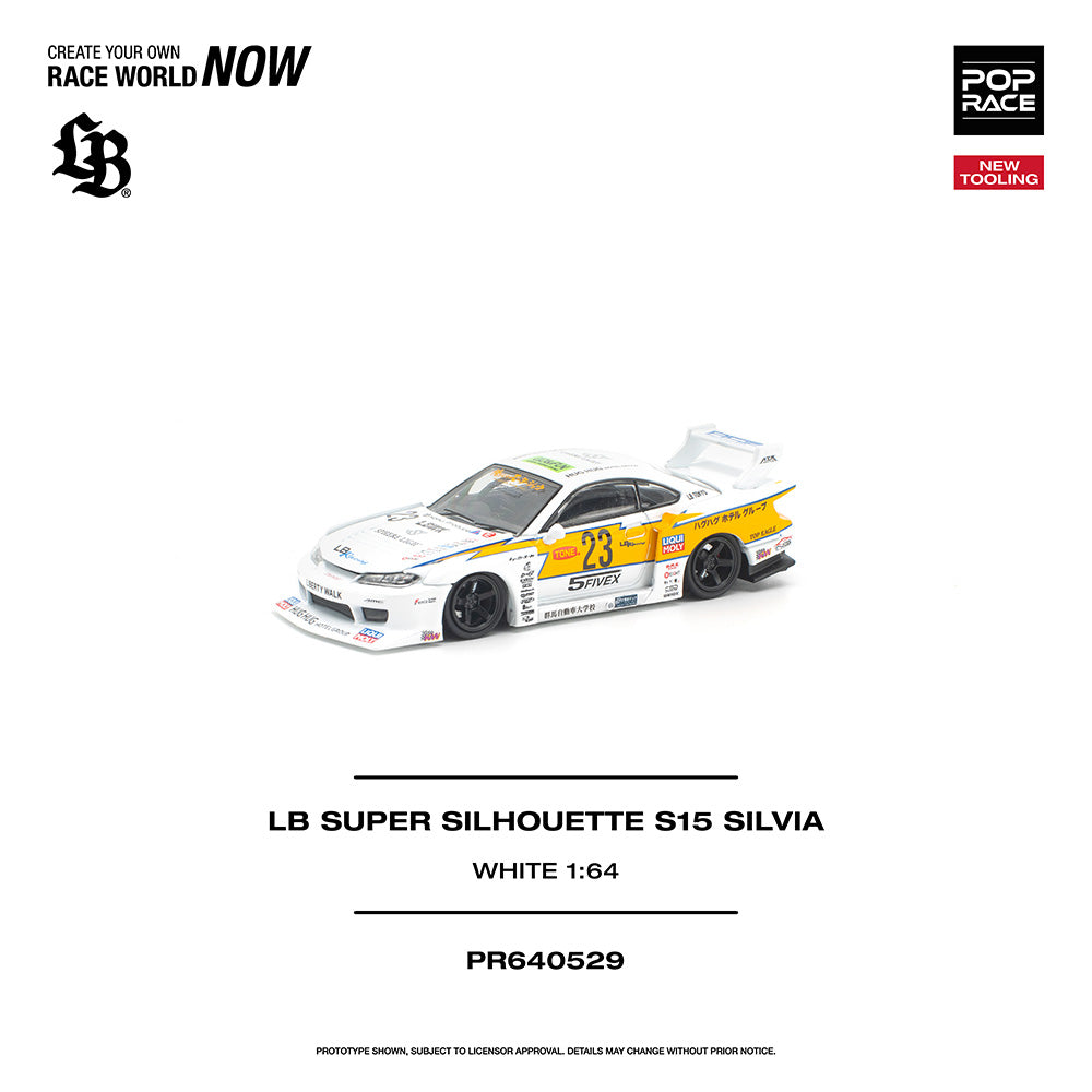 Pop Race LB Super Silhouette S15 Silvia 1:64 Diecast Car 640529