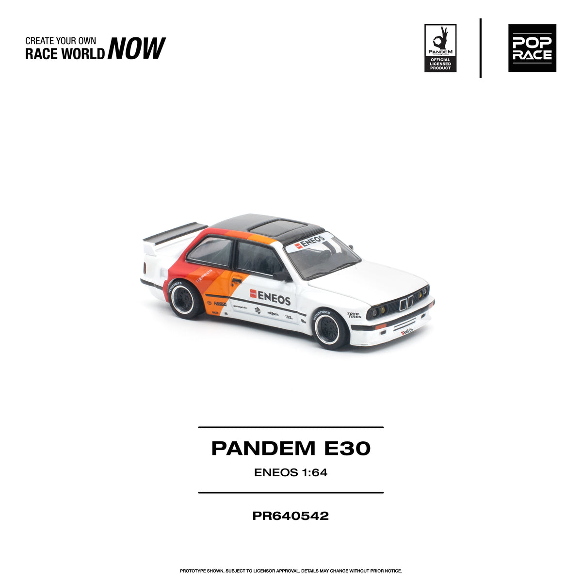Pop Race Pandem E30 Eneos 1:64 Diecast Model PR640542