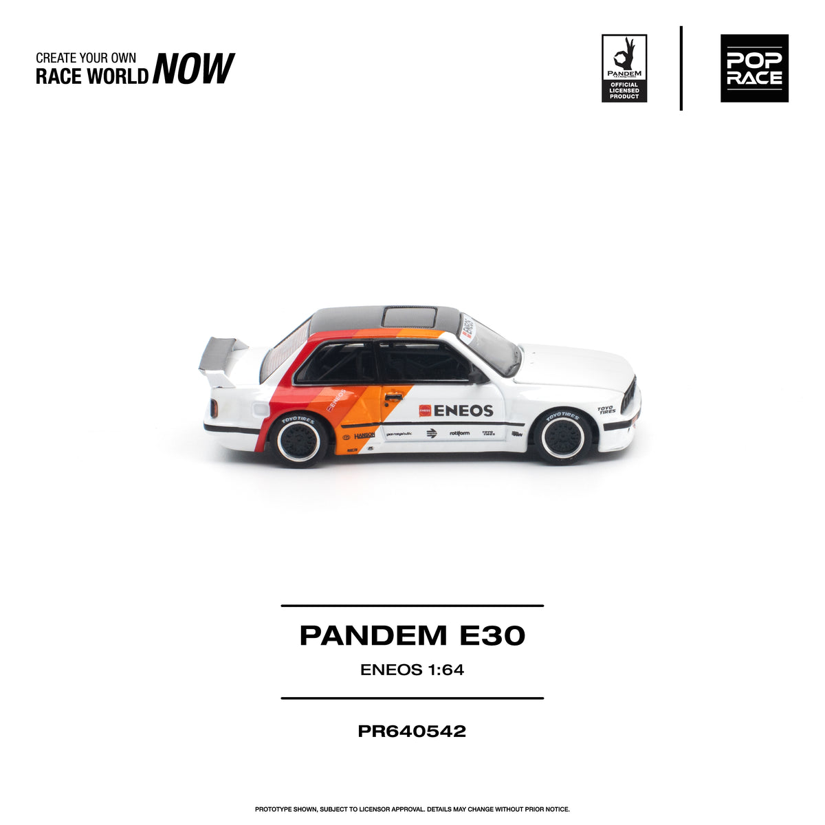 Pop Race Pandem E30 Eneos 1:64 Diecast Model PR640542