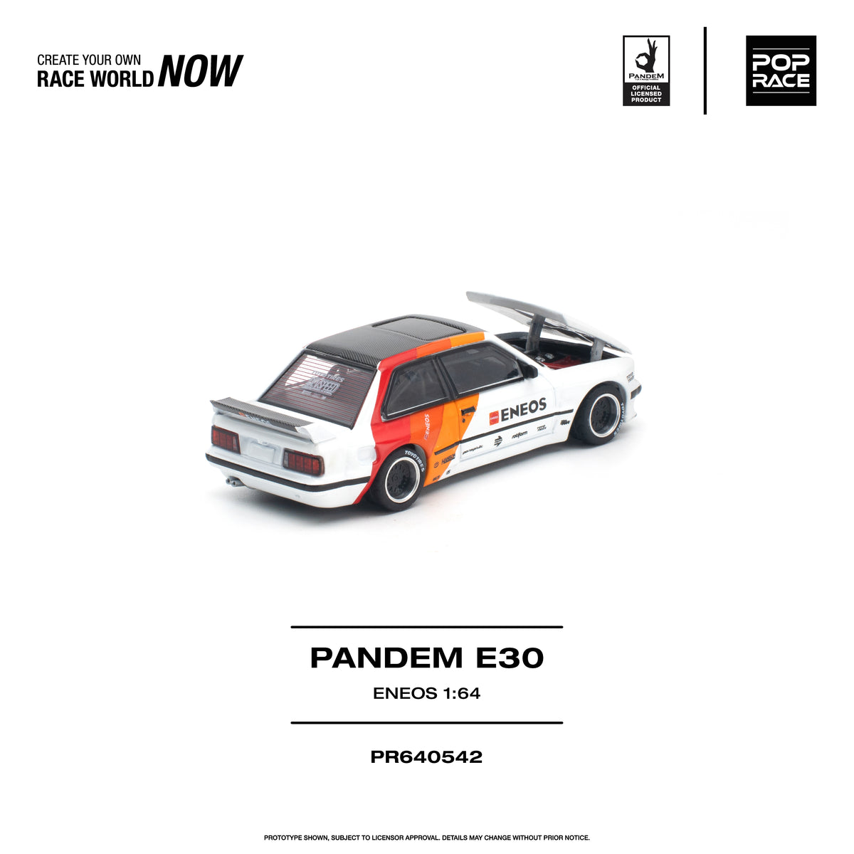 Pop Race Pandem E30 Eneos 1:64 Diecast Model PR640542