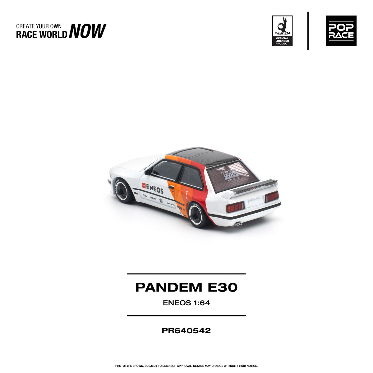 Pop Race Pandem E30 Eneos 1:64 Diecast Model PR640542