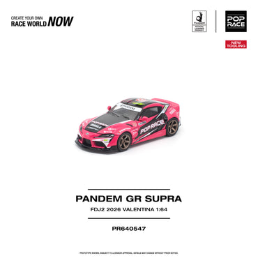 Pop Race Pandem GR Supra FDJ2 Valentina Piaz 1:64 Diecast Model PR640547