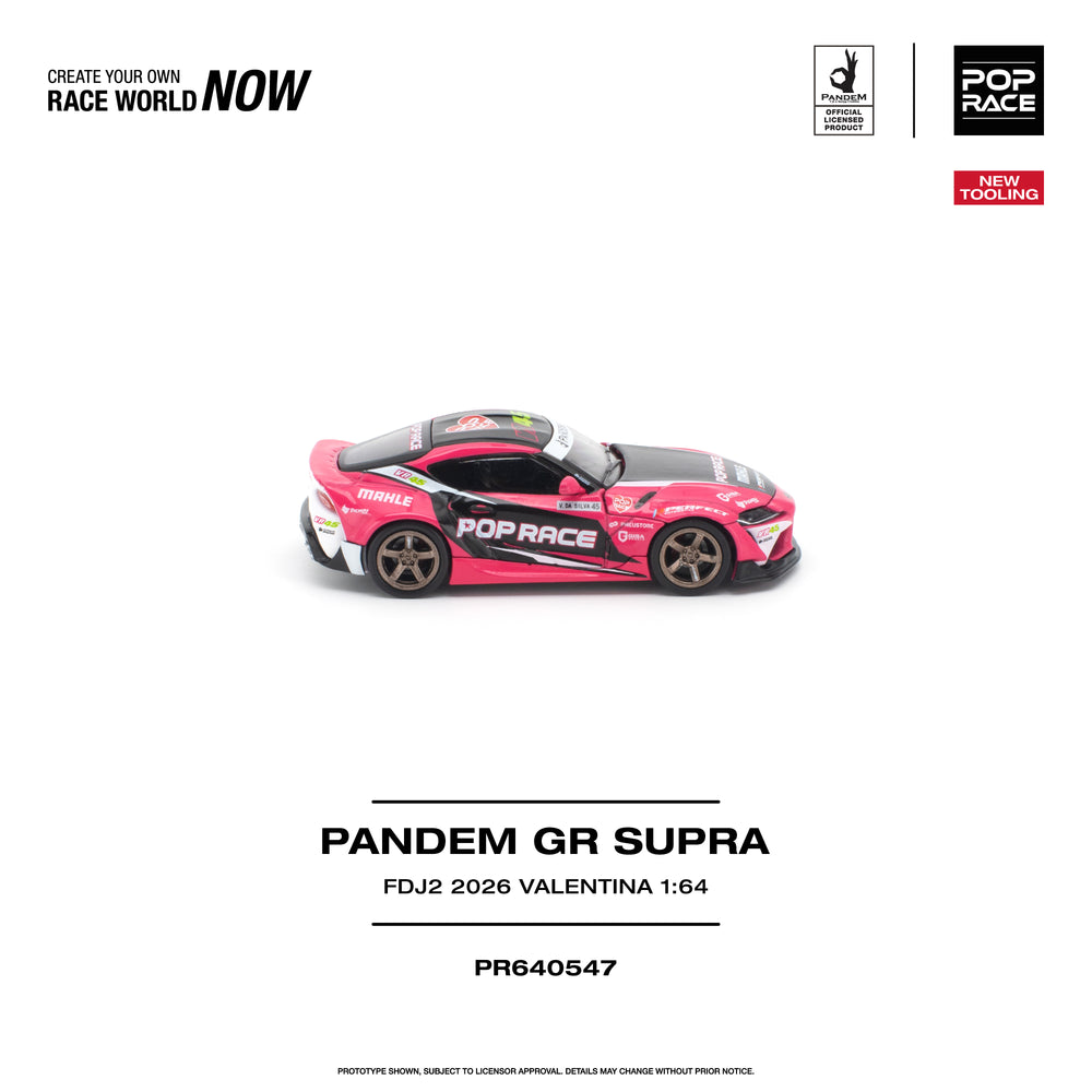 Pop Race Pandem GR Supra FDJ2 Valentina Piaz 1:64 Diecast Model PR640547