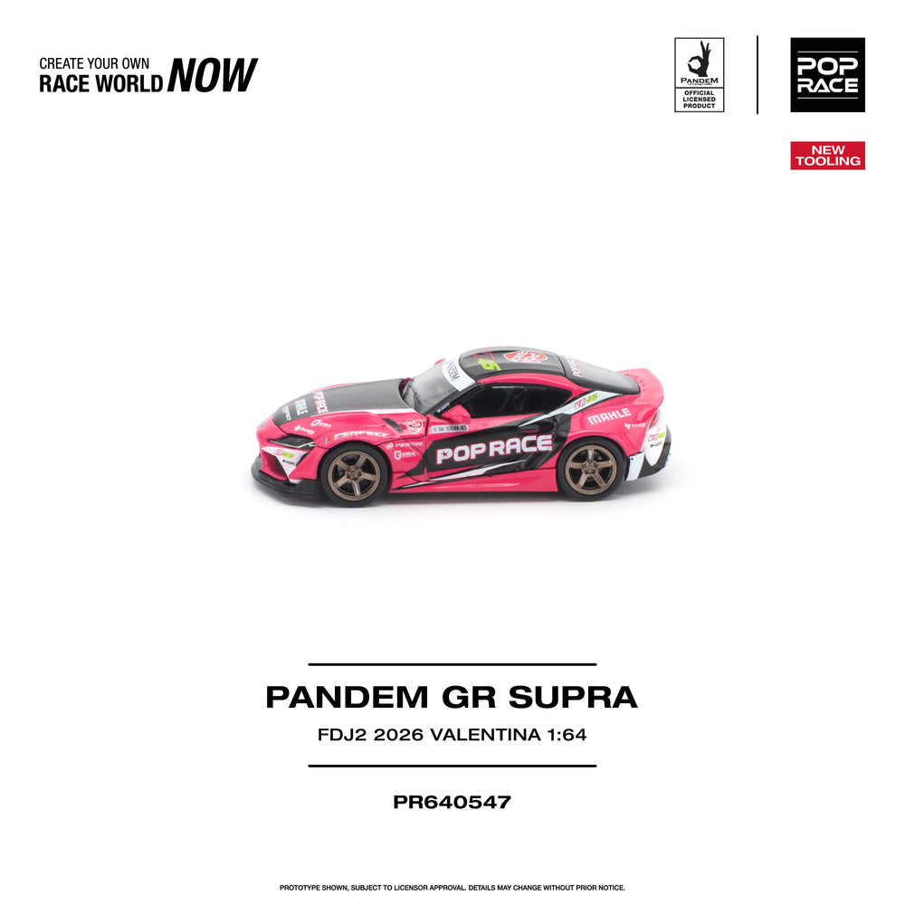 Pop Race Pandem GR Supra FDJ2 Valentina Piaz 1:64 Diecast Model PR640547