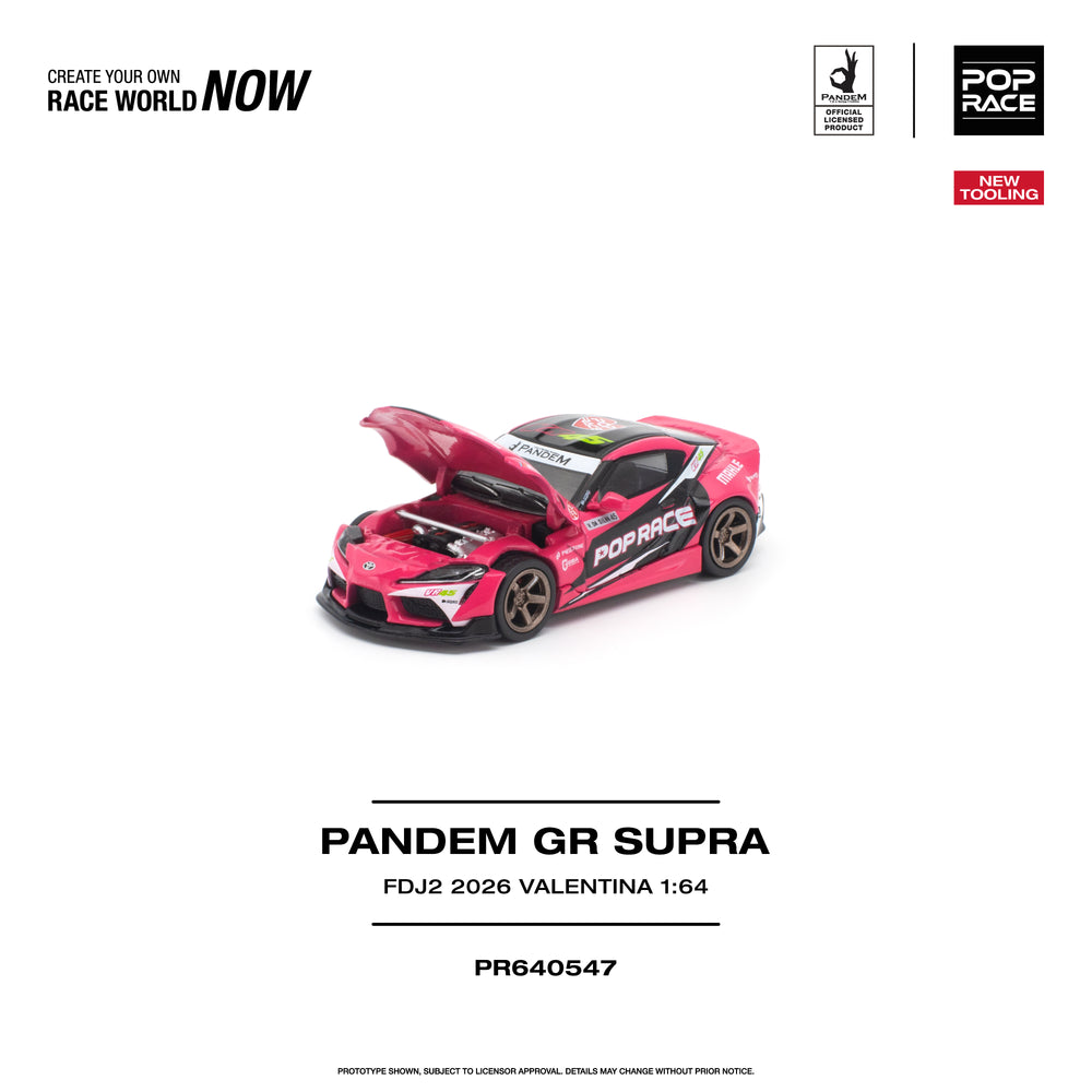 Pop Race Pandem GR Supra FDJ2 Valentina Piaz 1:64 Diecast Model PR640547