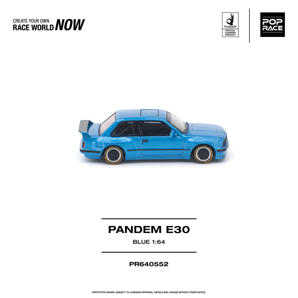 Pop Race Pandem E30 Blue 1:64 Diecast Model PR640552