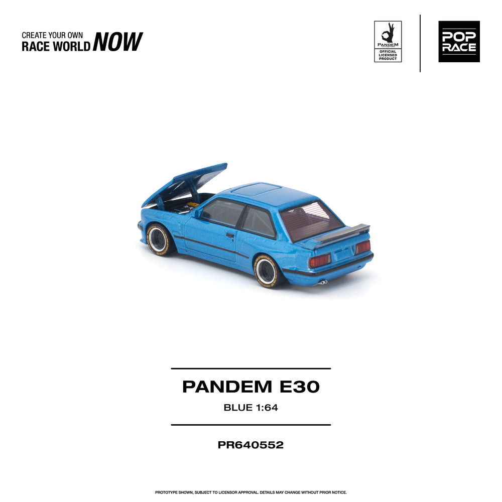 Pop Race Pandem E30 Blue 1:64 Diecast Model PR640552