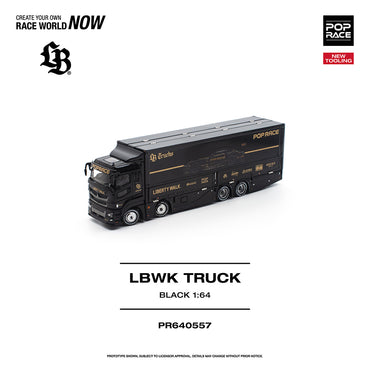 Pop Race LBWK AMG GT3 EVO Race Team Transport Truck 1:64 Diecast 640557