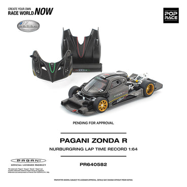 Pop Race Pagani Zonda R Nurburgring Lap Time Record 1:64 Diecast Car 640582