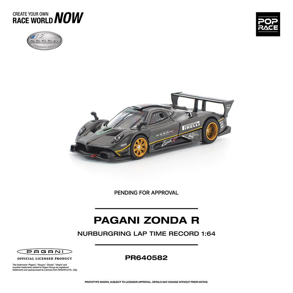 Pop Race Pagani Zonda R Nurburgring Lap Time Record 1:64 Diecast Car 640582