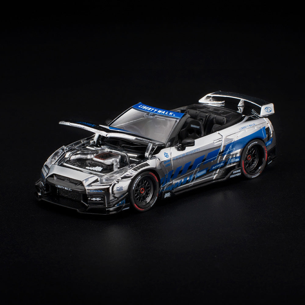 Pop Race LB-Works 35 Final Edition Silver Chrome 1:64 Diecast Car 640589