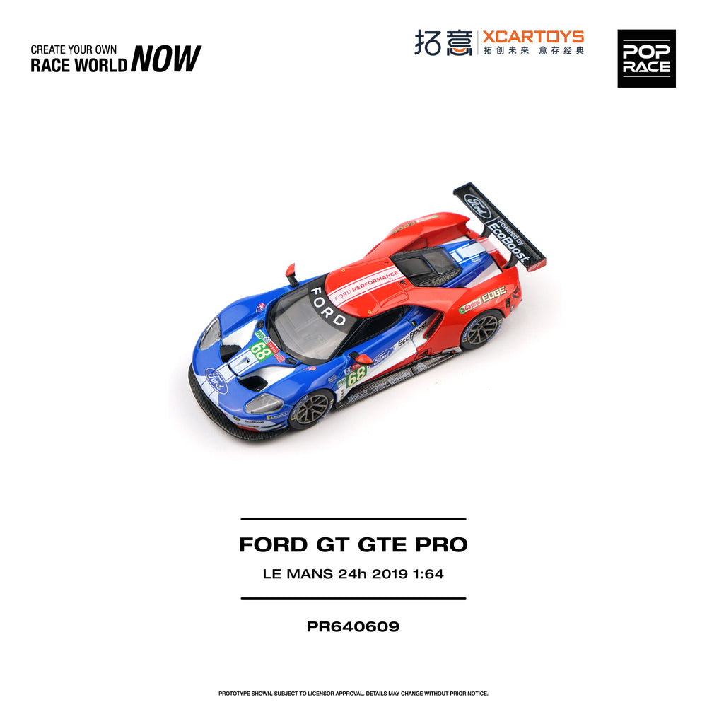 Pop Race Ford GT GTE Pro Le Mans 24H 2019 1:64 Diecast Model 640609